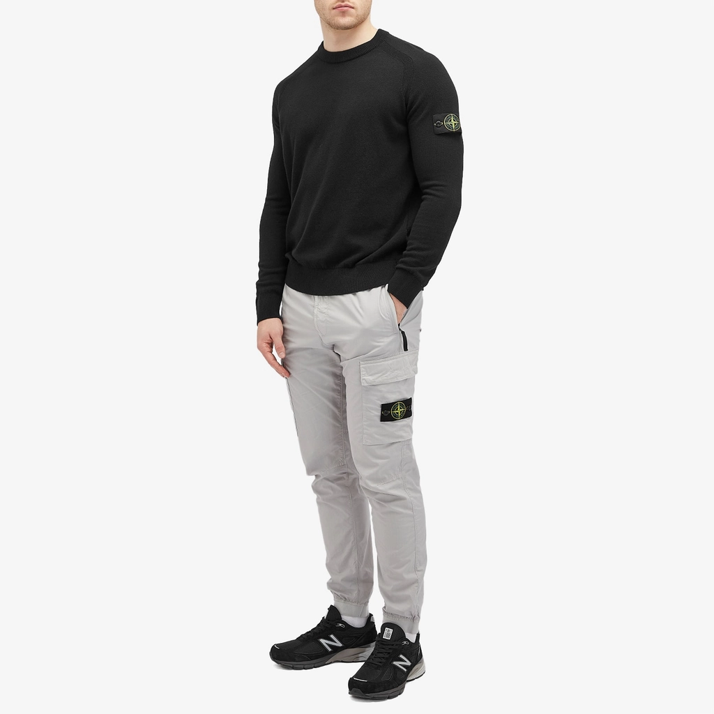 Stone Island Men's Geelong Wool Crew Neck Jumper Black